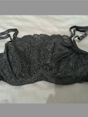 SHAPE FX Vintage Bra Bralette Cami Lace Black SZ M